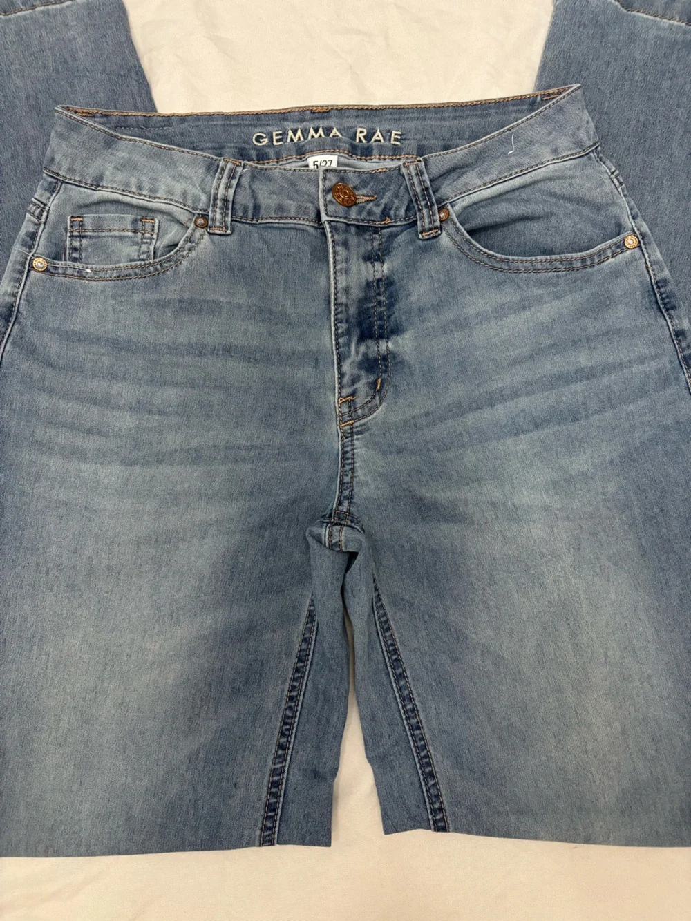 Gemma Rae Women's Light Wash Wide Leg Jeans